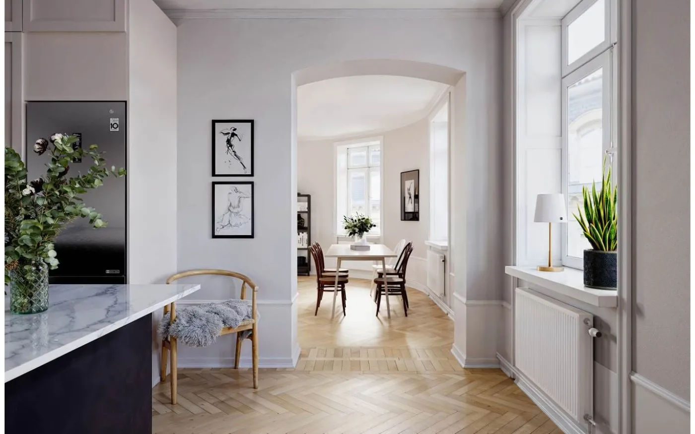 Lumi Bordslampa 48,5cm Guld/Vit