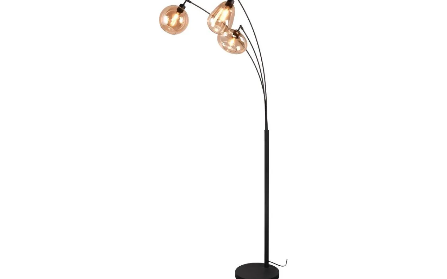 Trio Lighting Lumina Golvlampa 3-delad E14 matt svart/bärnsten* Golvlampor|Golvläslampor