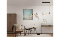 Trio Lighting Lumina Golvlampa 3-delad E14 matt svart/bärnsten* Golvlampor|Golvläslampor