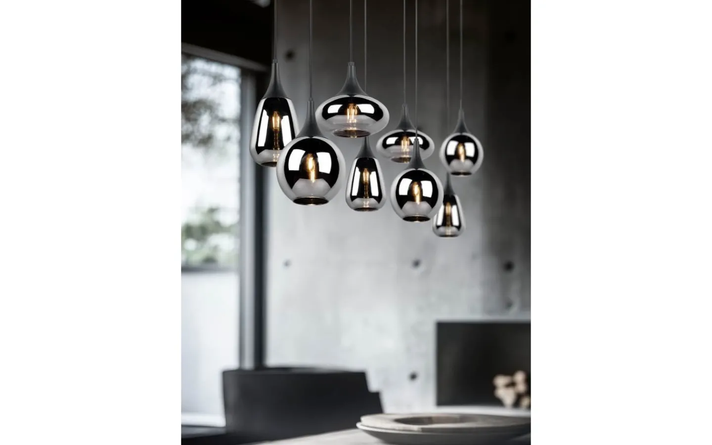 Avlånga Taklampor<Trio Lighting Lumina Takpendel 8-delad E14 mattsvart