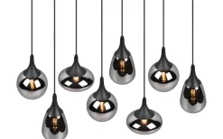 Avlånga Taklampor<Trio Lighting Lumina Takpendel 8-delad E14 mattsvart