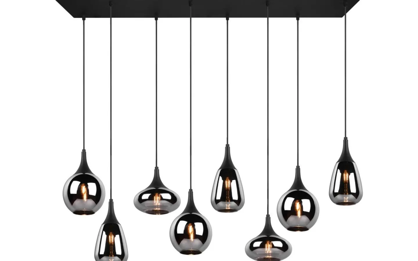 Avlånga Taklampor<Trio Lighting Lumina Takpendel 8-delad E14 mattsvart