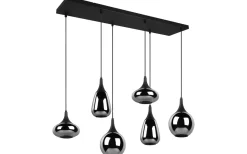 Trio Lighting Lumina Takpendel 6-delad E14 mattsvart* Avlånga Taklampor