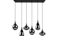 Trio Lighting Lumina Takpendel 6-delad E14 mattsvart* Avlånga Taklampor