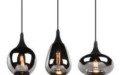 Avlånga Taklampor<Trio Lighting Lumina Takpendel 3-delad E14 mattsvart