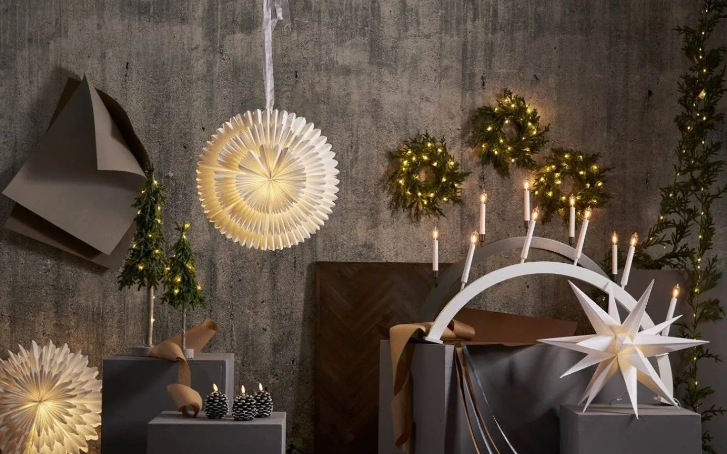 Star Trading Lummer Batteridriven Gran 55cm Grön* Batteri Julpynt Inomhus