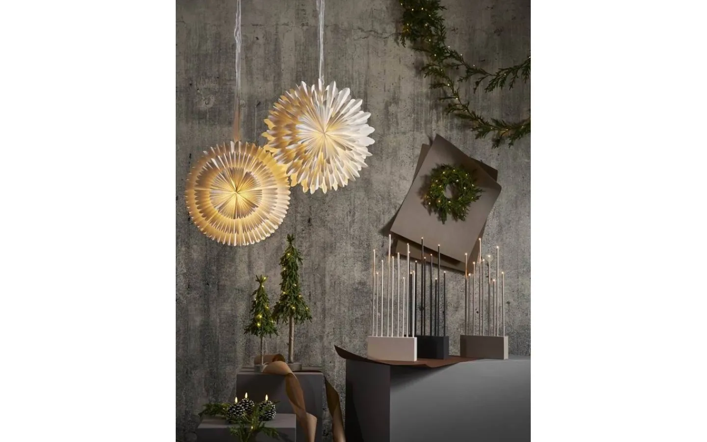 Star Trading Lummer Batteridriven Gran 55cm Grön* Batteri Julpynt Inomhus