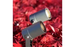 Lightson Luna Markspotlight Mörkgrå LED 3000K 350lm 5W 2-Pack* Lightson Garden Plug & Play