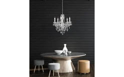 Luster Kristallkrona 52cm 5-delad E14 transparent