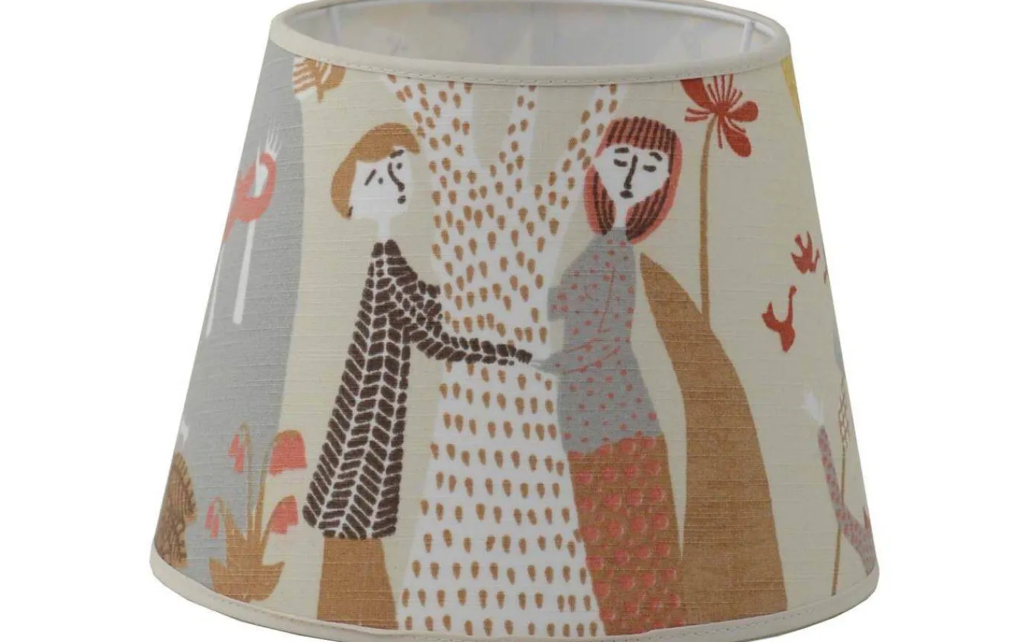 Hallbergs Lustgården Lampskärm Ø17cm Natur Stig Lindberg* Mönstrade Lampskärmar