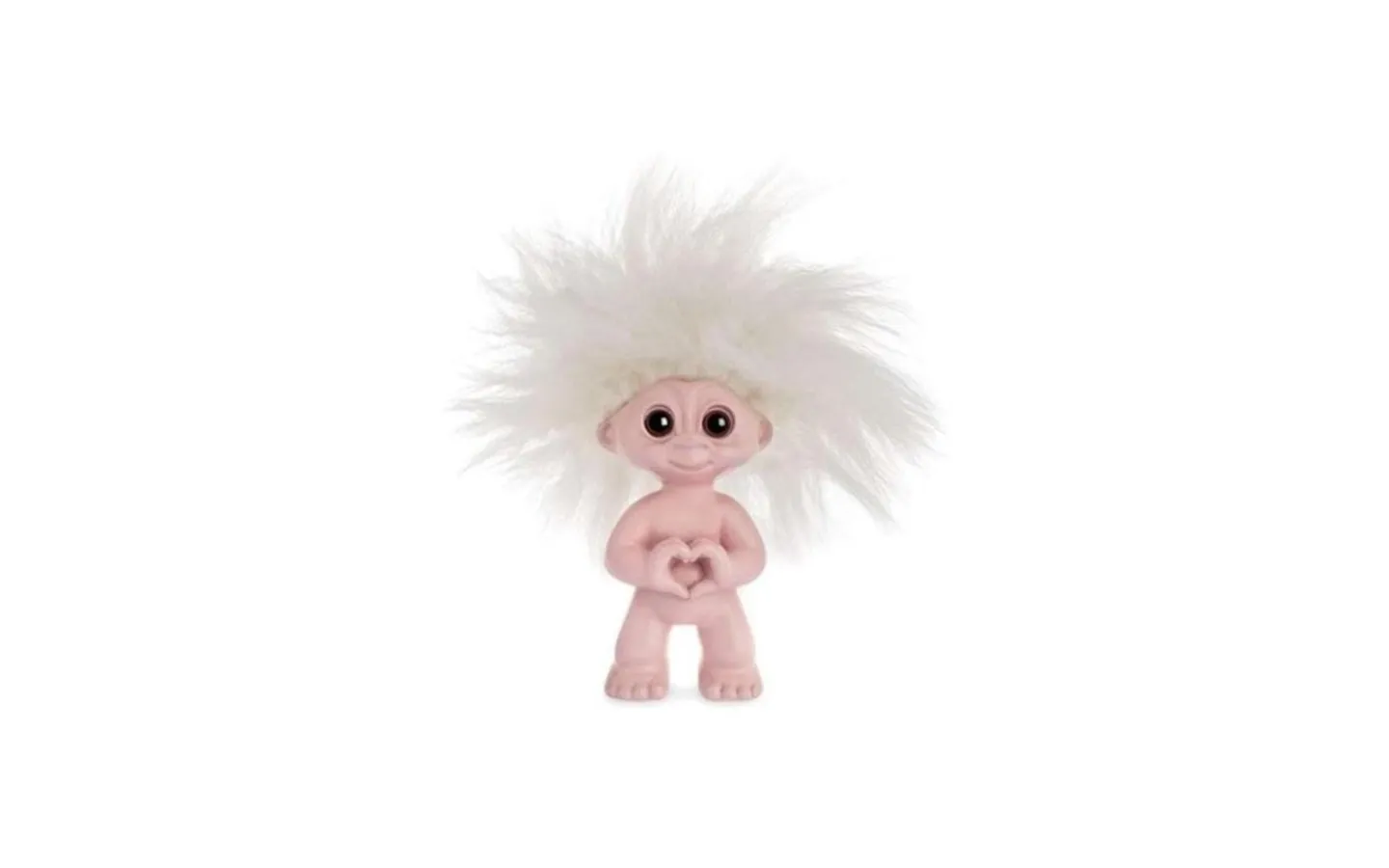 Prydnadssaker<Spring Copenhagen Lyckotroll Rosa med Hjärta 9 cm