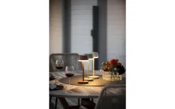 Uppladdningsbara Lampor Utomhus|Uppladdningsbara Lampor Utomhus<Konstsmide Lyon Uppladdningsbar Bordslampa LED CCT+RGB 30cm Gröngrå IP54