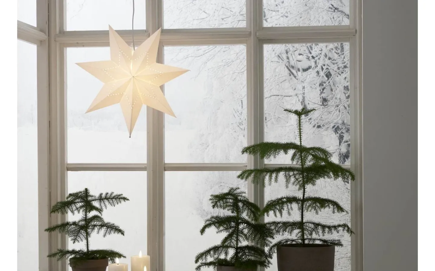 Julstjärnor Med Sladd<Star Trading Lysa Julstjärna 43cm Vit