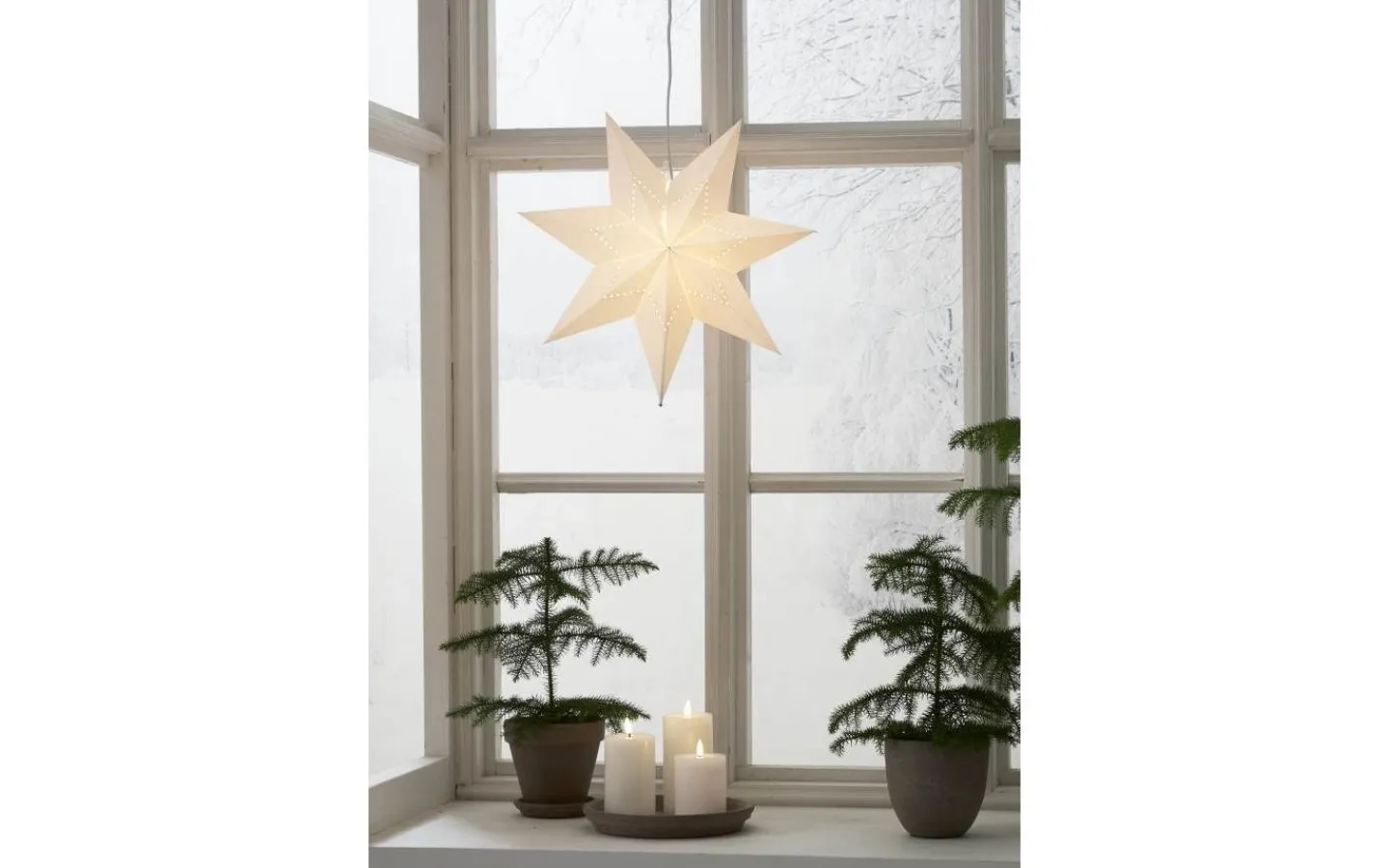 Julstjärnor Med Sladd<Star Trading Lysa Julstjärna 43cm Vit