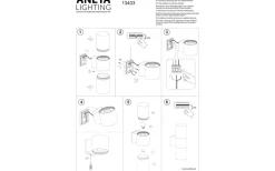 Vägglampor Utomhus<Aneta Lysekil Vägglampa Dubbel Svart/Amber IP44