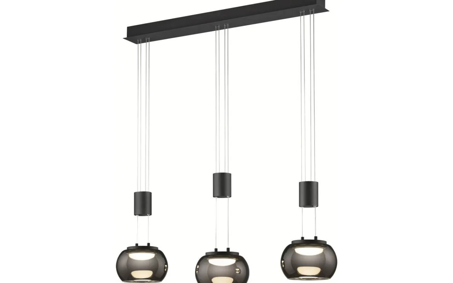 Avlånga Taklampor<Trio Lighting Madison Takpendel LED 3-delad mattsvart