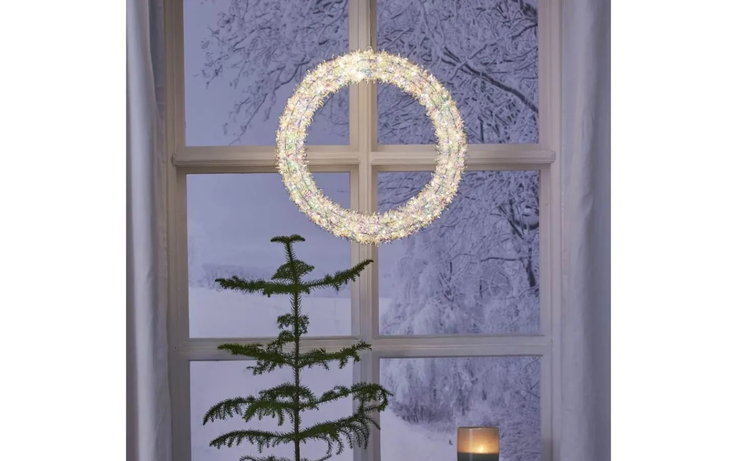 Kransar|Julpynt Utomhus<Star Trading Magic Utomhusdekoration Ø45cm Vit