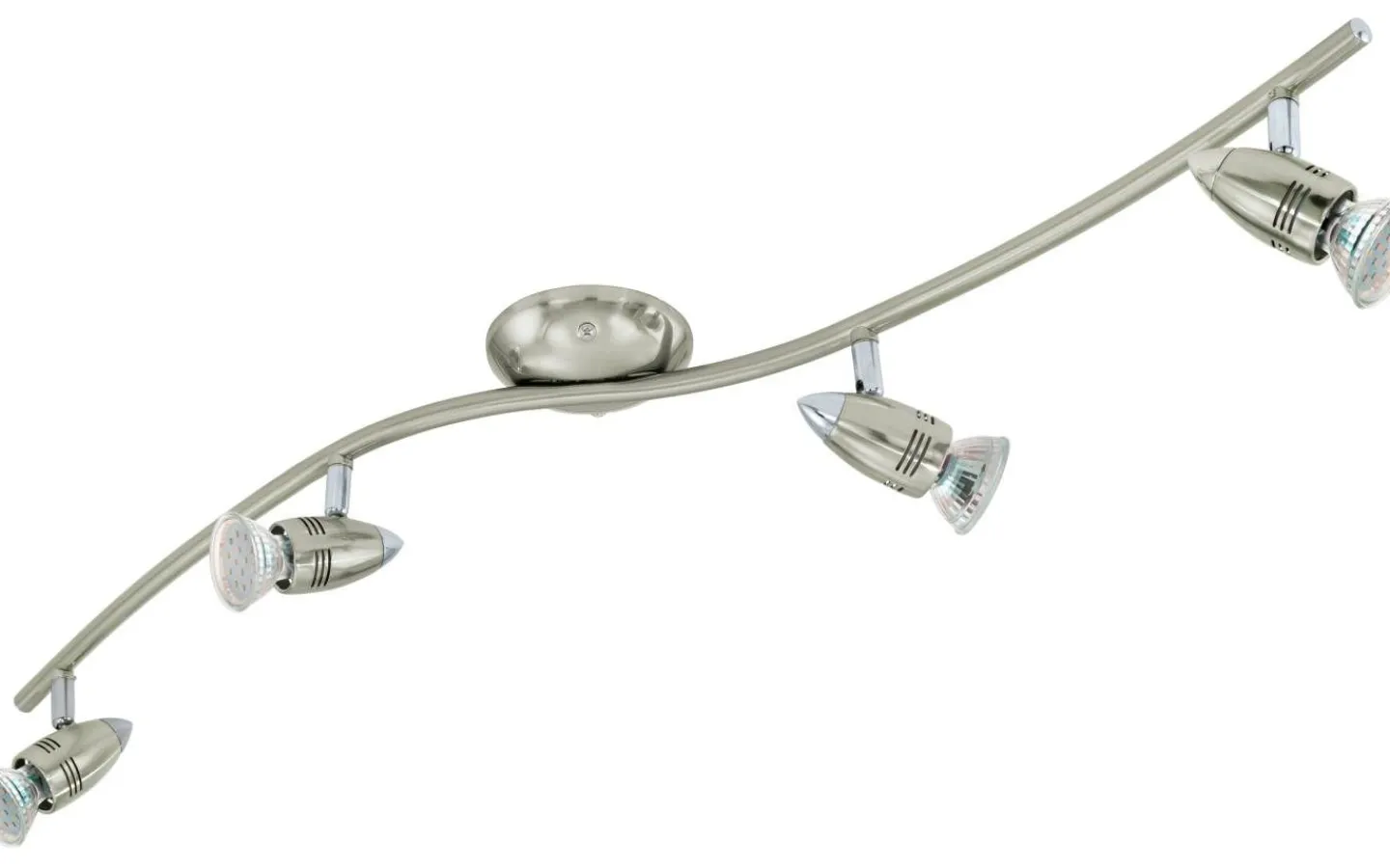 Avlånga Takspotlights|Takspot Med Minst 4 Lampor<Eglo Magnum Takspotlight 65cm GU10 LED 3000K 4x2,8W Nickel