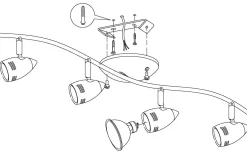 Avlånga Takspotlights|Takspot Med Minst 4 Lampor<Eglo Magnum Takspotlight 65cm GU10 LED 3000K 4x2,8W Nickel