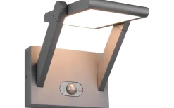 Trio Lighting Malawi hybrid solcellsdriven Vägglampa LED antracitgrå uppladdningsbar rörelse- och skymningssensor IP65* Solcellslampor Vägg|Visa Alla Solcellslampor