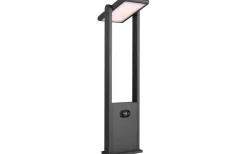 Malawi hybrid solcellslampa 60cm antracit uppladdningsbar, sensor IP65