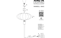 Aneta Mamsell Bordslampa 45cm Svart/Grå* Bordslampor