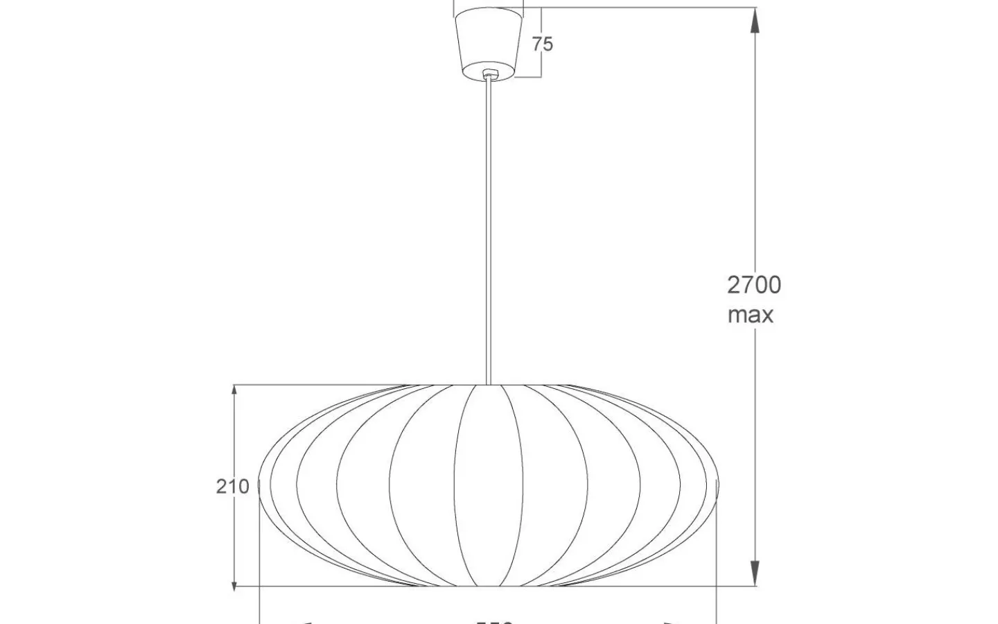 Stora Taklampor Ø50-69 Cm<Aneta Mamsell Taklampa 55cm Varmgrå