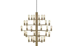 Vardagsrum|Kök & Matplats<Herstal Manola Takkrona 75cm LED 30x2,5W Satinmässing