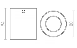 Rendl Mantova I Takspotlight Matt Vit GU10* Hall & Trappa|Takspot Med 1 Lampa