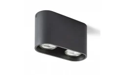 Avlånga Takspotlights|Takspot Med 2 Lampor<Rendl Mantova II Takspotlight Matt svart 2xGU10