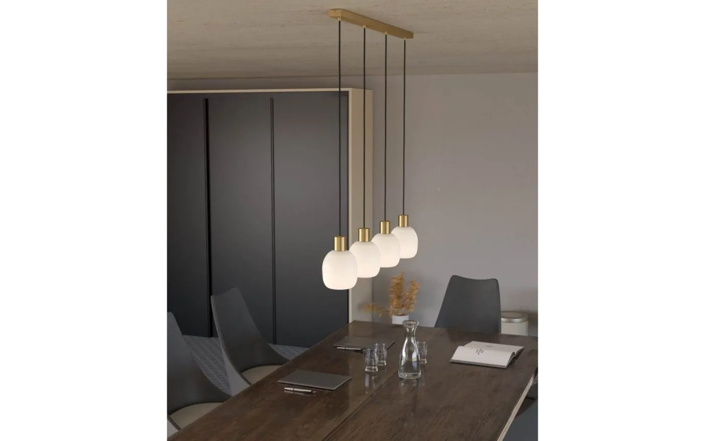 Manzanares Taklampa 97cm Borstad Mässing