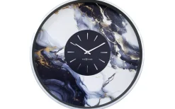 Marble Duo Väggklocka 48 cm Silver/Vit