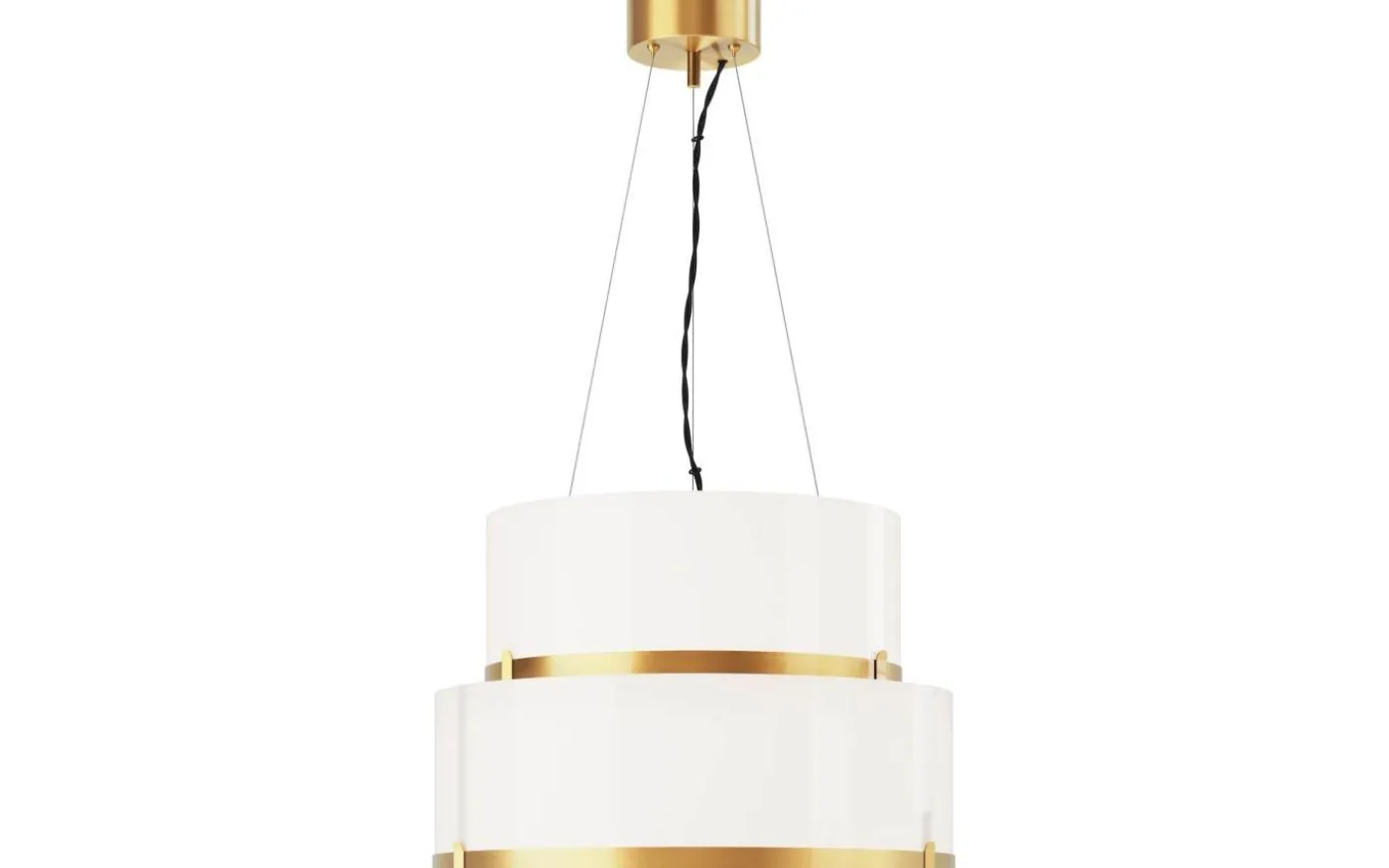 Marcel Taklampa 50cm Mässing/Vit