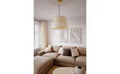 Marcel Taklampa 50cm Mässing/Vit