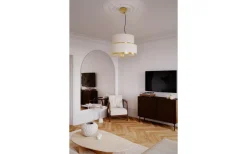 Marcel Taklampa 50cm Mässing/Vit