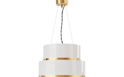 Marcel Taklampa 50cm Mässing/Vit