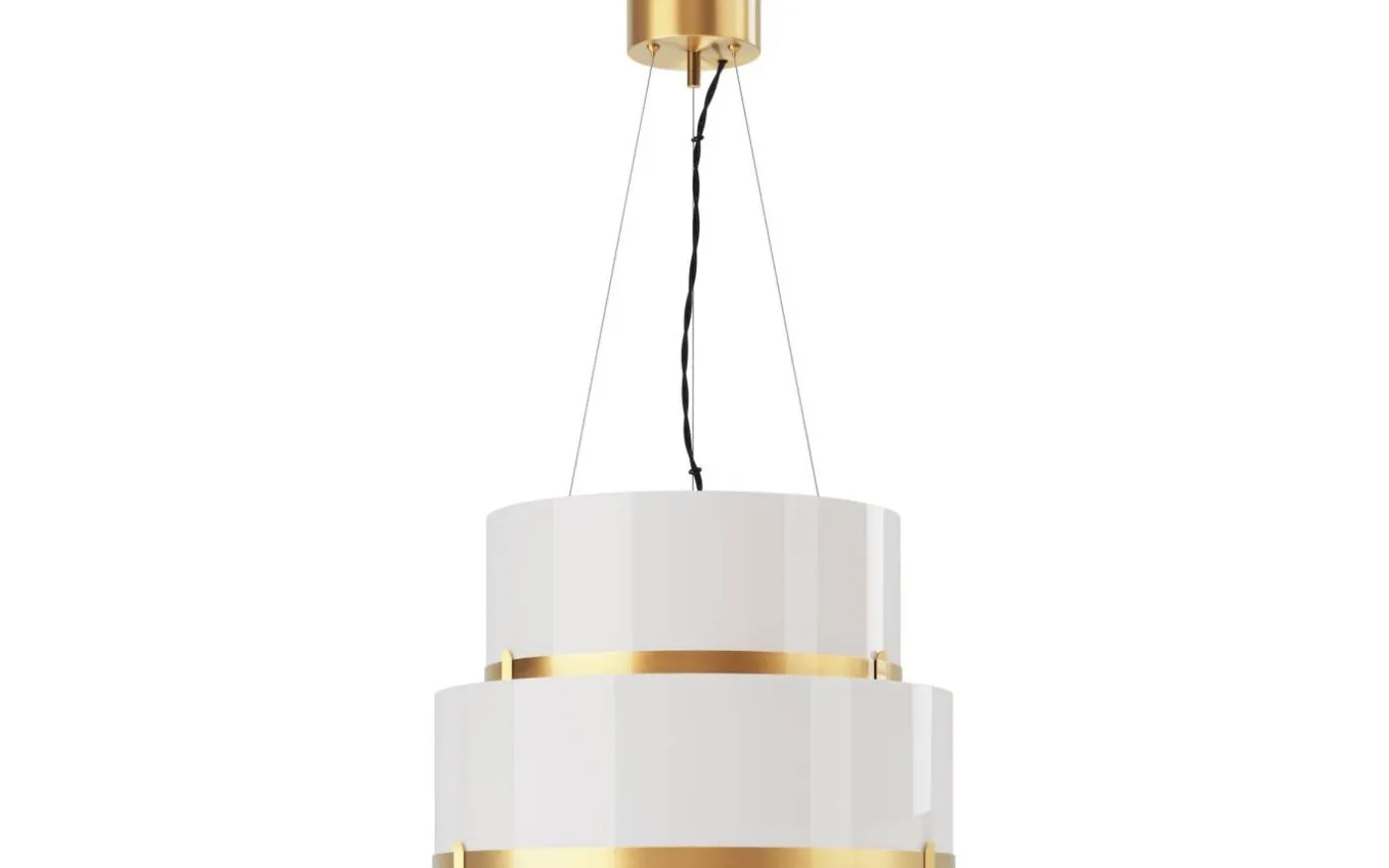 Marcel Taklampa 50cm Mässing/Vit