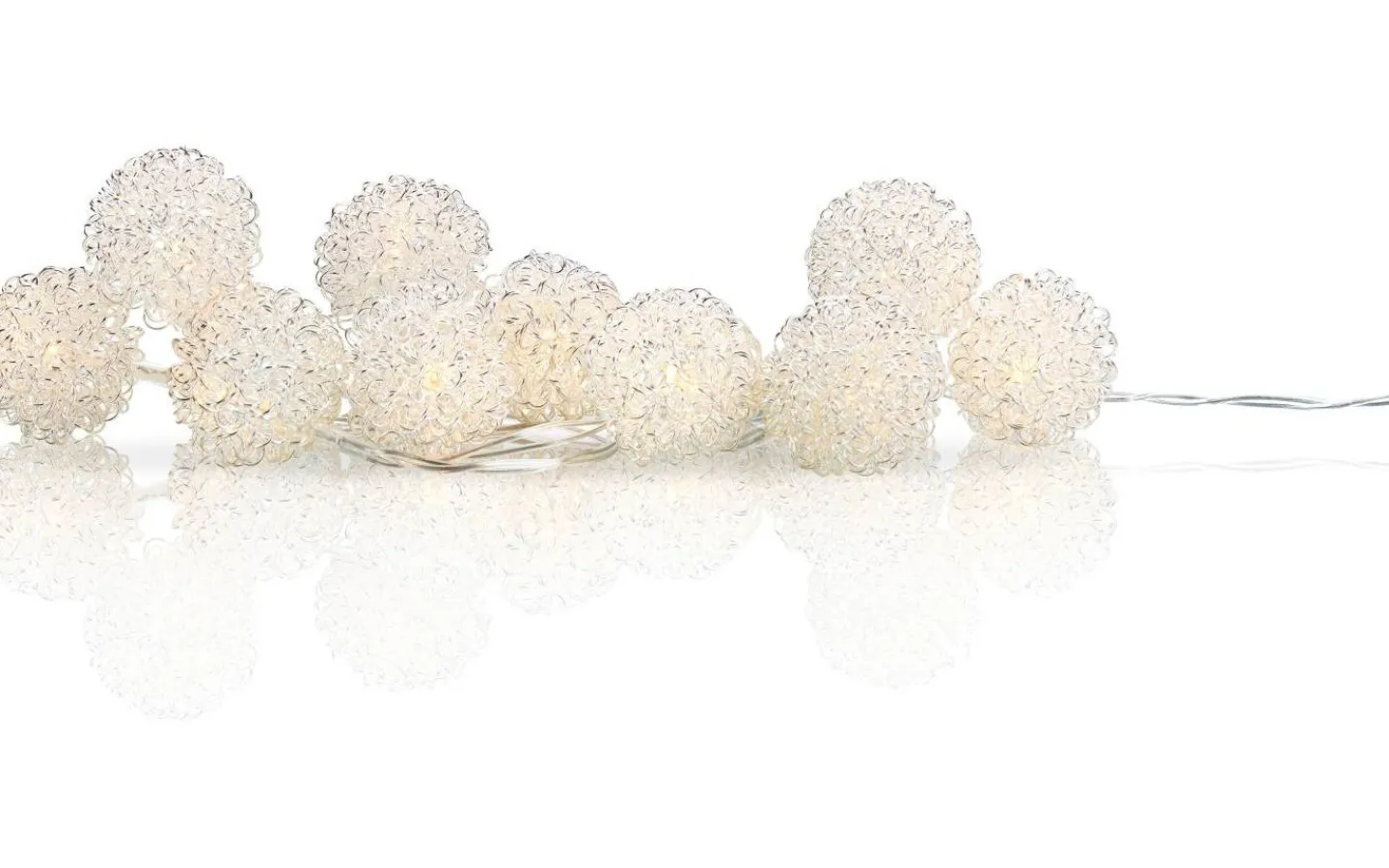 Markslojd Marcus Batteridriven Ljusslinga 1,2m Metallkulor* Batterislingor Inomhus