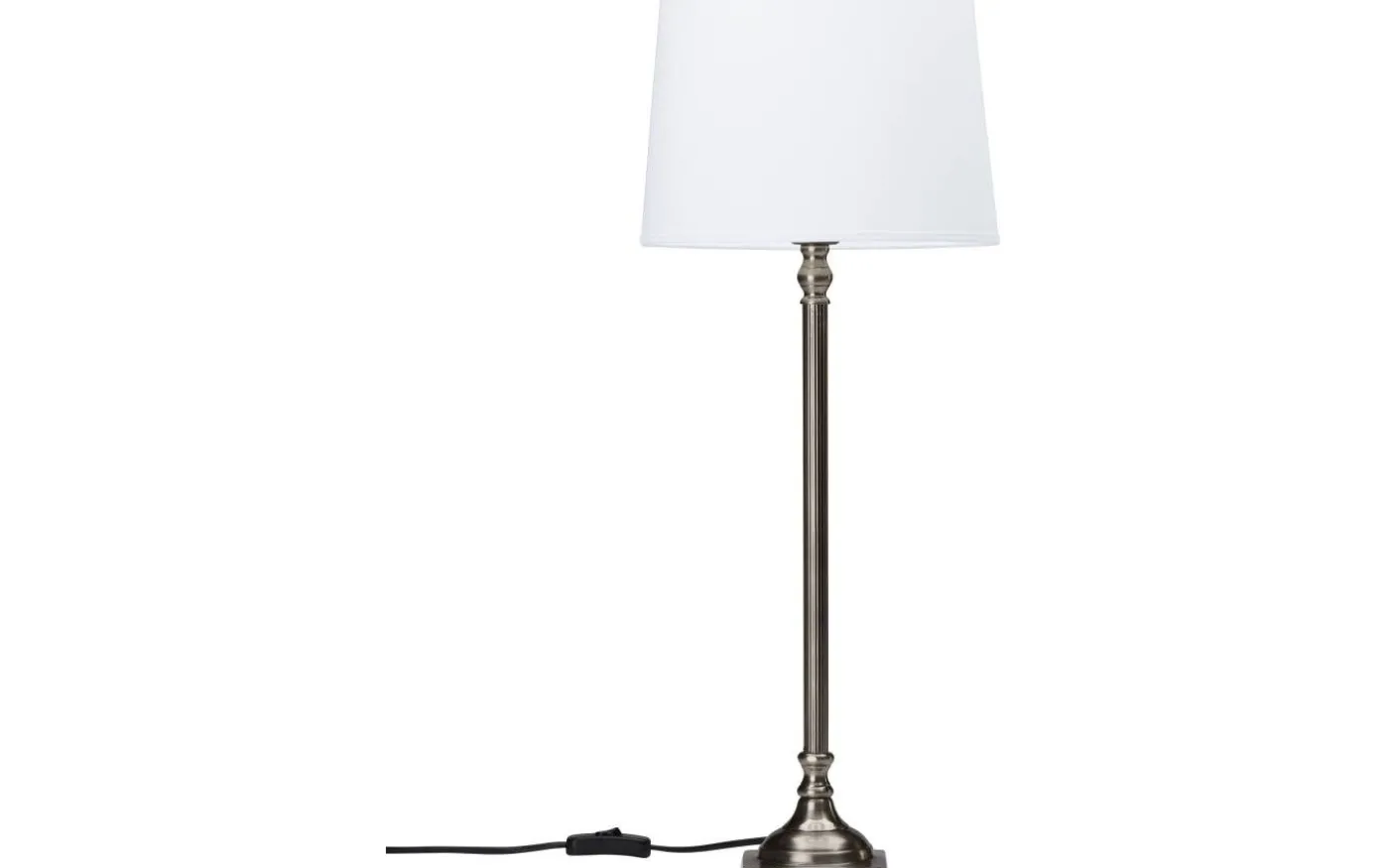 Margot Bordslampa 63cm Antiksilver/Vit
