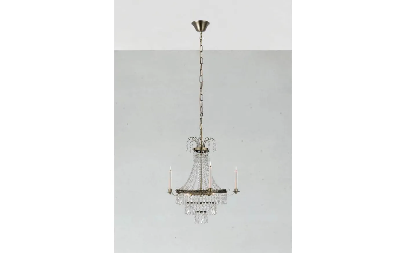 Marielund Kristallkrona Antik 50 cm 3xE14