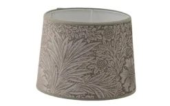 Hallbergs Marigold Velvet Lampskärm Ø24cm Jute William Morris* Mönstrade Lampskärmar