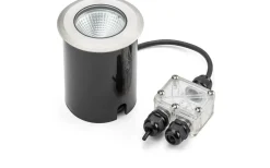 Markbelysning<Konstsmide Markspot 230V 5W LED 3000K Rostfri IP65