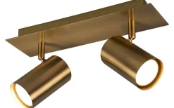 Takspot Med 2 Lampor<Trio Lighting Marley Spotlight 2-delad GU10 antikmässing