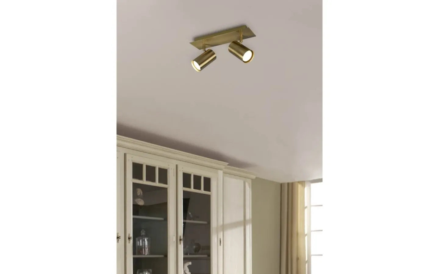 Takspot Med 2 Lampor<Trio Lighting Marley Spotlight 2-delad GU10 antikmässing