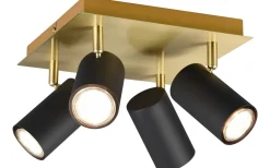 Marley Spotlight 4-delad GU10 svart/guld