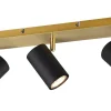 Avlånga Takspotlights|Takspot Med 3 Lampor<Trio Lighting Marley Spotlight 3-delad GU10 svart/guld