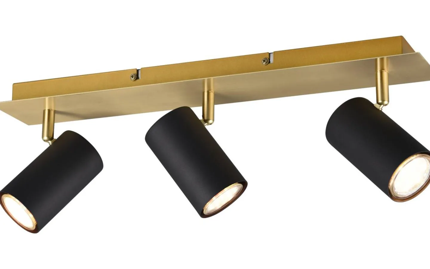 Avlånga Takspotlights|Takspot Med 3 Lampor<Trio Lighting Marley Spotlight 3-delad GU10 svart/guld