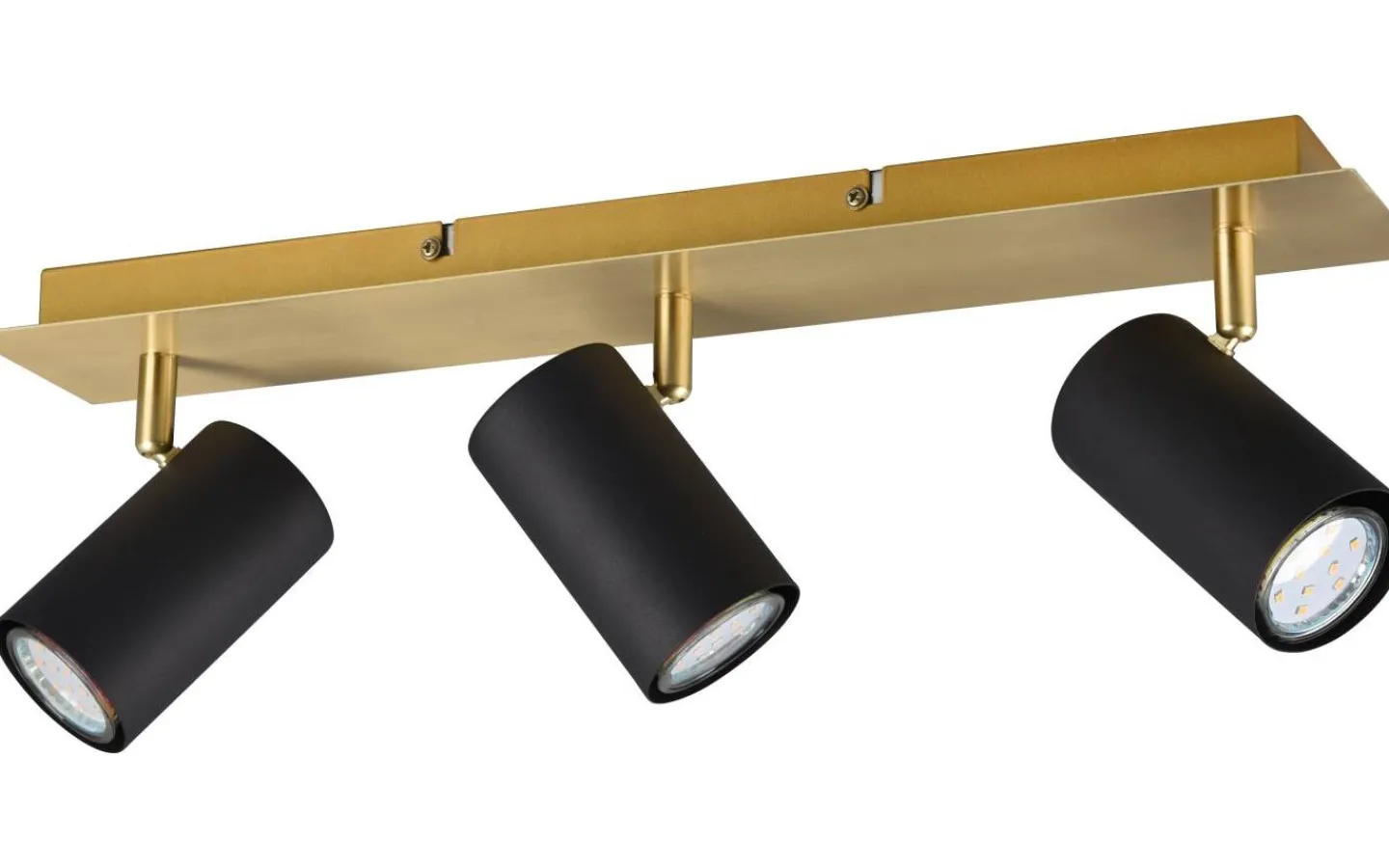 Avlånga Takspotlights|Takspot Med 3 Lampor<Trio Lighting Marley Spotlight 3-delad GU10 svart/guld