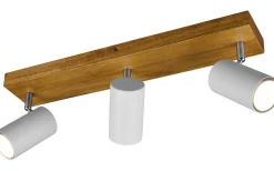 Avlånga Takspotlights|Takspot Med 3 Lampor<Trio Lighting Marley Spotlight 3-delad GU10 matt vit/trä