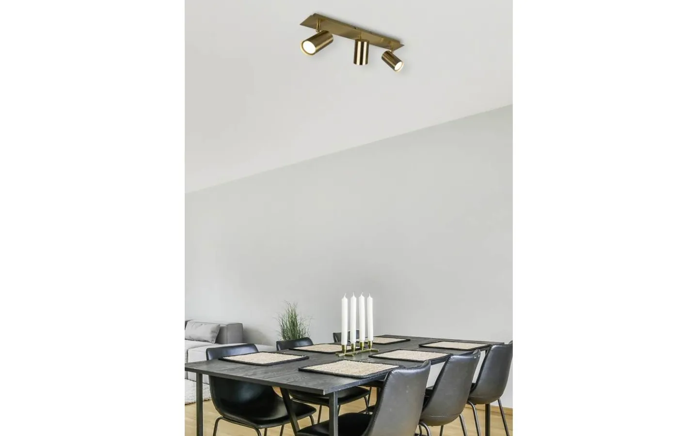 Avlånga Takspotlights|Takspot Med 3 Lampor<Trio Lighting Marley Spotlight 3-delad GU10 antikmässing